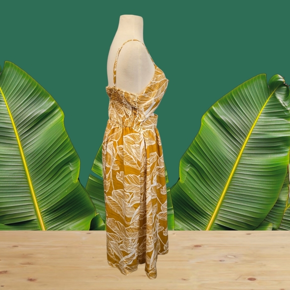 Shein Vcay Printed Hollow Out Twist Knot Strap Sun Dress - Picture 2 of 7